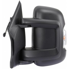 Unbranded Driver Side Left LH Mirror Manual With Single Lamp fits 2014 Ram ProMaster 1500