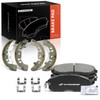 A-Premium Front and Rear Ceramic Disc Brake Pads Set Compatible