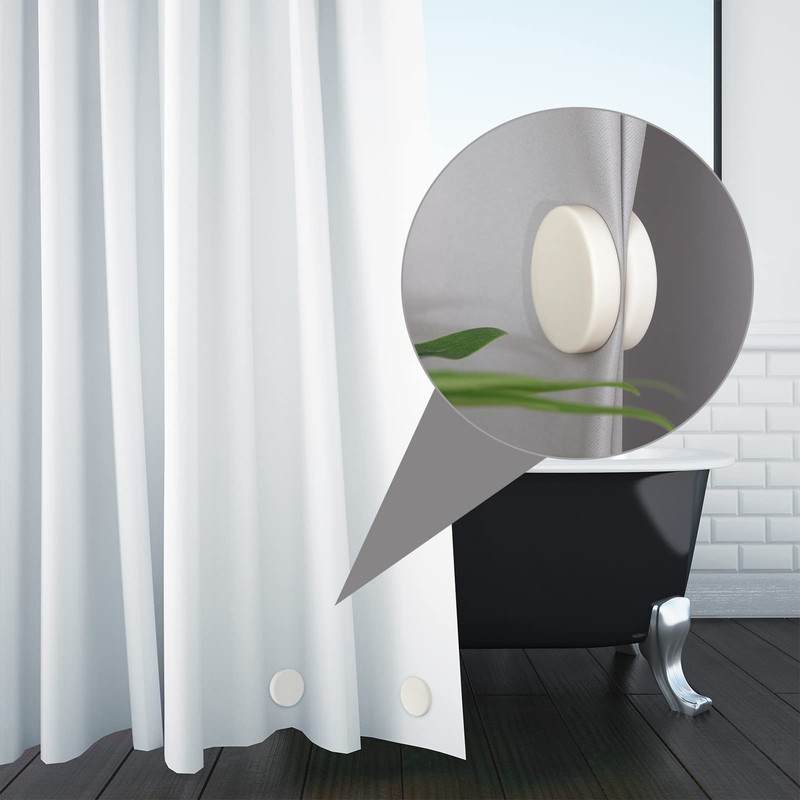 Jetec 6 Pairs Round Magnetic Curtain Weights Shower Strong Magnets