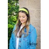 Yellow 2 Inch Wide Satin Hard Headband with No Teeth