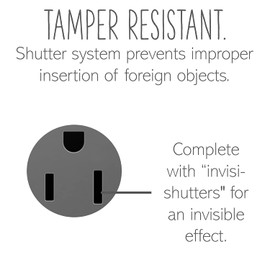 Legrand Adorne ARTR202M4 Tamper-Resistant Outlet with Matching Wall Plate, 20A in Magnesium Finish