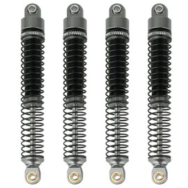 RZXYLRC 4PCS 53mm/59mm/65mm/78mm Aluminum Shocks Absorbers Oil Threaded Damper for 1/18 RC Crawler TRX4M TRX-4M Bronco Defender K10 Upgrade Parts (78mm-Gray)