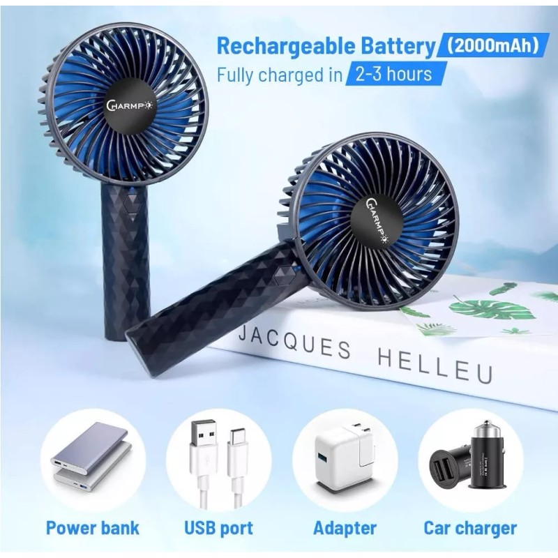 CHARMP Portable Rechargeable Handheld Fan