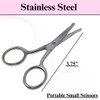 Stainless Steel Probe Scissors for Pets Safe Rounded Tip Grooming
