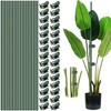10pcs 15.7" Plant Stakes with 15pcs Clips, Bendable Orchid Stakes
