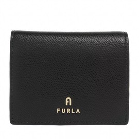 Furla Camelia is a small bi-fold wallet made of printed leather. The internal organisation is ideal for neatly storing banknotes, credit cards and coins. - Five compartments., black