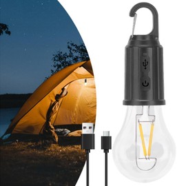 BRIGHFIVEY Camping Essentials Rechargeable Lantern Gear, Waterproof Camping Accessories Lights Teardrop Top Lamp 3 Light Modes, Flashlights for Camping Lanterns for Power Outages Touch Switch, 1 Pack