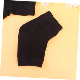 Minkissy 6pairs Moisturizing Gel Socks for Men Ankle Heel Crack Protection Black Socks Foot Care Exfoliator Breathable Night Wear