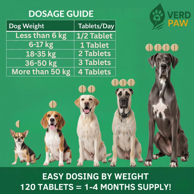 VERD PAW Gut & Immunity & Digestion Dog Tablets with