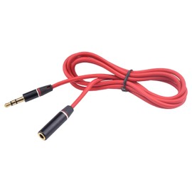 Extension Audio Cable 3.5mm Male to Female Cord Compatible with Beats Studio3 Studio2 Studio1 Solo3 Solo2 Solo1 Headphones, Work for Phones, Speakers, Tablets, PCs, MP3 Players(Red)