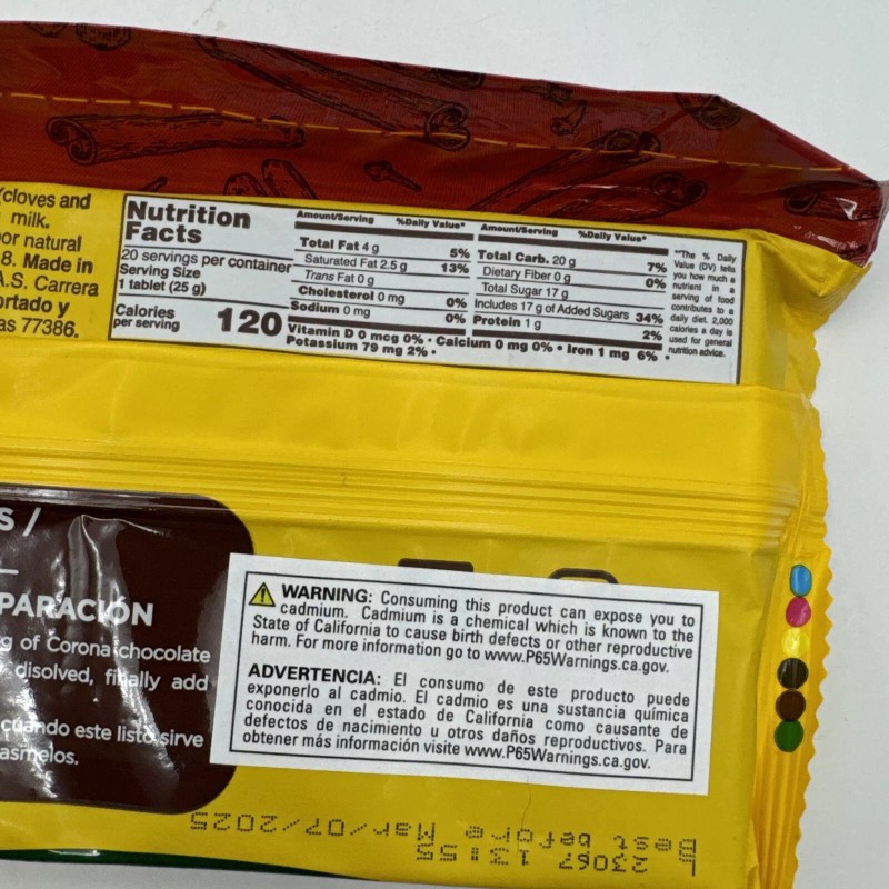 Corona Colombian Corona Tradicional Hot Chocolate Cloves Cinnamon bar 500g