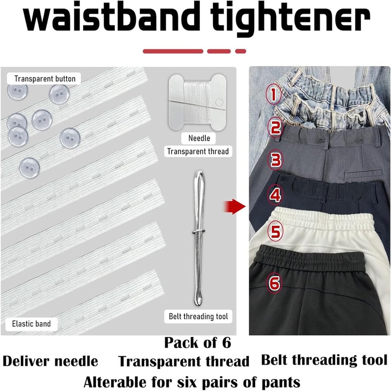 Kids Waist Adjuster，Jean Pants Tightener for Waist Button Clips， Suitable