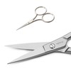 Remos scissors, silver matte with large finger holes, 9 cm,