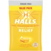 HALLS Relief Honey Lemon Sugar Free Cough Drops, Value Pack,