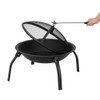 Outdoor Fire Pit Fireplace Portable Firepit Iron Brazier Wood Burning