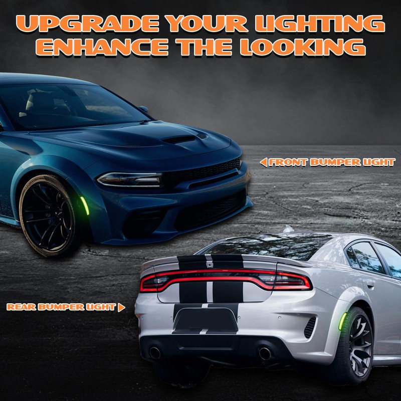AreLokpri Dynamic LED Side Marker Light Compatible with Dodge Charger