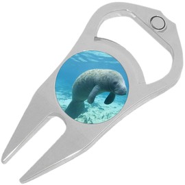 NewCharms Manatee Golf Ball Marker Divot Repair Tool Bottle Opener