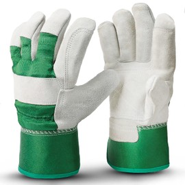 DZELLO Gardening Gloves - Work Gloves - For Men and Women- Garden Gloves Thorn Proof - Leather Gardening Gloves - Durable and Breathable - Safety Work Gloves - Best Garden Gifts - 1 Pair