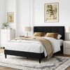 Full Size Bed Frame, Platform Bed Frame with Velvet Upholstered