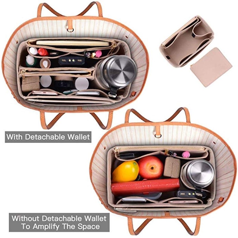 YXBQueen Handbag Organiser Bag Organiser with Compartments Purse Insert Bag