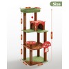 MUTTROS Mushroom Cat Tree Tower with Removable Scratcher, Large Hammock,