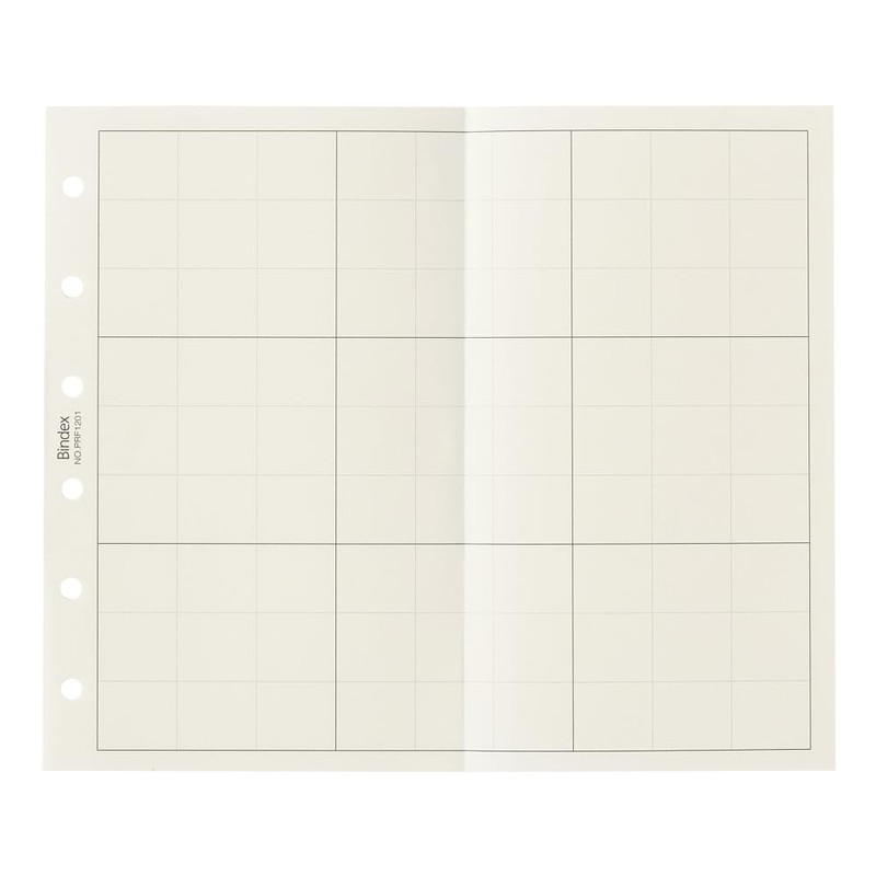 Noritsu Bindex Personal Organizer Refill, Mini 6, 9 Split Frame,