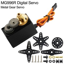 diymore [6-Pack] Servo MG996R Metal Gear Servo Torque Digital Servo Motor High Speed Torque Servo Motor for Smart RC Helicopter Car Boat Robot