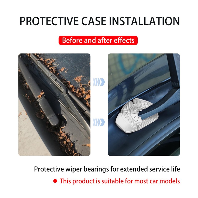 2PCS Car Wiper Arm Hole Protection Pad, Silicone Windshield Wiper