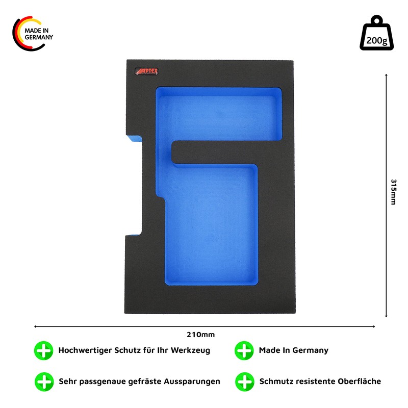 APTEX Foam Insert Suitable for Bosch Charger GAL 12V-40 for