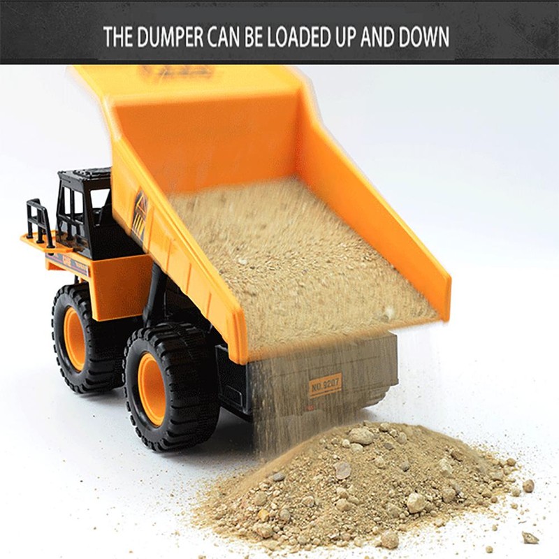 2.4GHz Remote Control 6 Channel Dump Truck with Lights Simulation