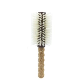 Premium Boar Bristle Round Hair Brush | Large 2.75" Barrel Blowout Brush | No-Snag Comfort Cork Handle | Flawless Volume & Shine for Color Treated & Fine Hair