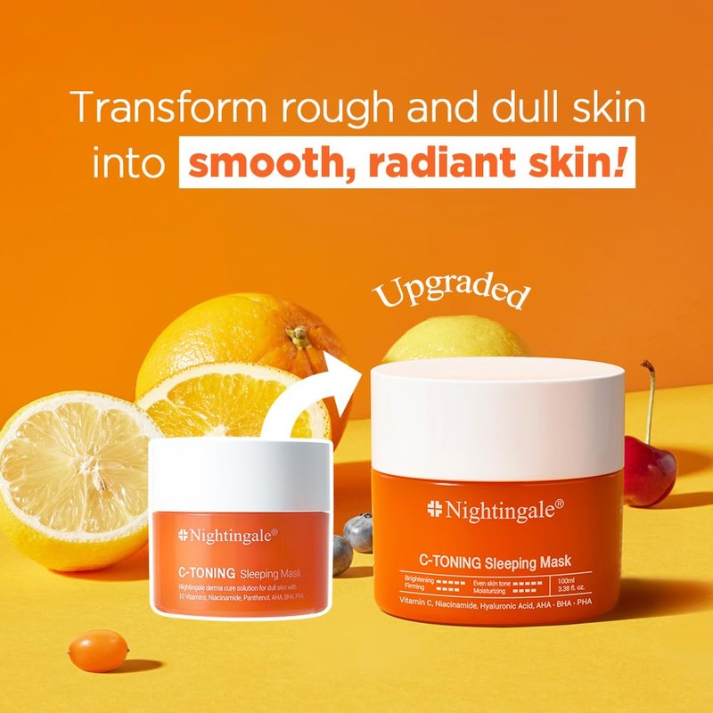 Nightingale C Toning Sleeping Mask, Overnight face Mask For Face,