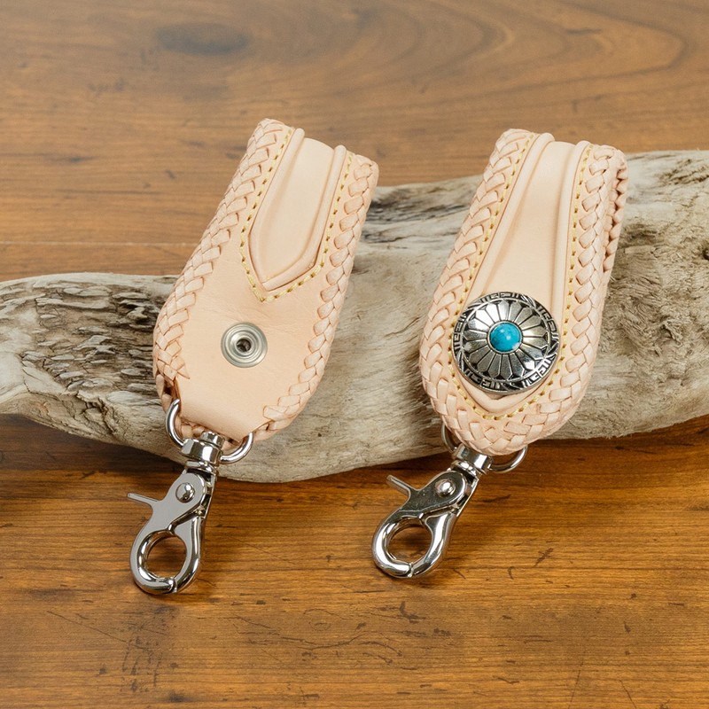 Gravedad Cowhide Men's Belt Loop Genuine Leather Key Chain Leather