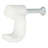 Grapa Para Cable Surtek Dúplex 8 Mm Blanco 20 Piezas Gra v                                                                                            