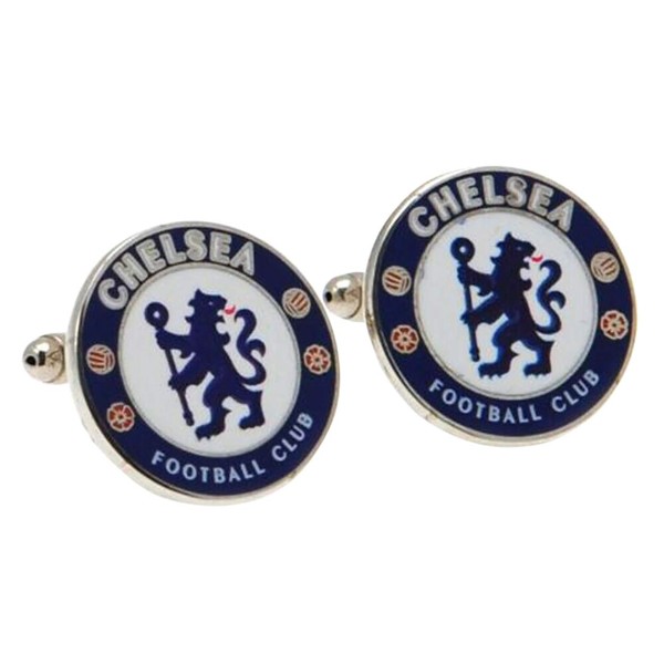 CHELSEA FC Official Players Cufflinks Blue Club Crest
