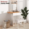 Redkey Vanity Desk with Lighted Mirror - Small Makeup Vanity