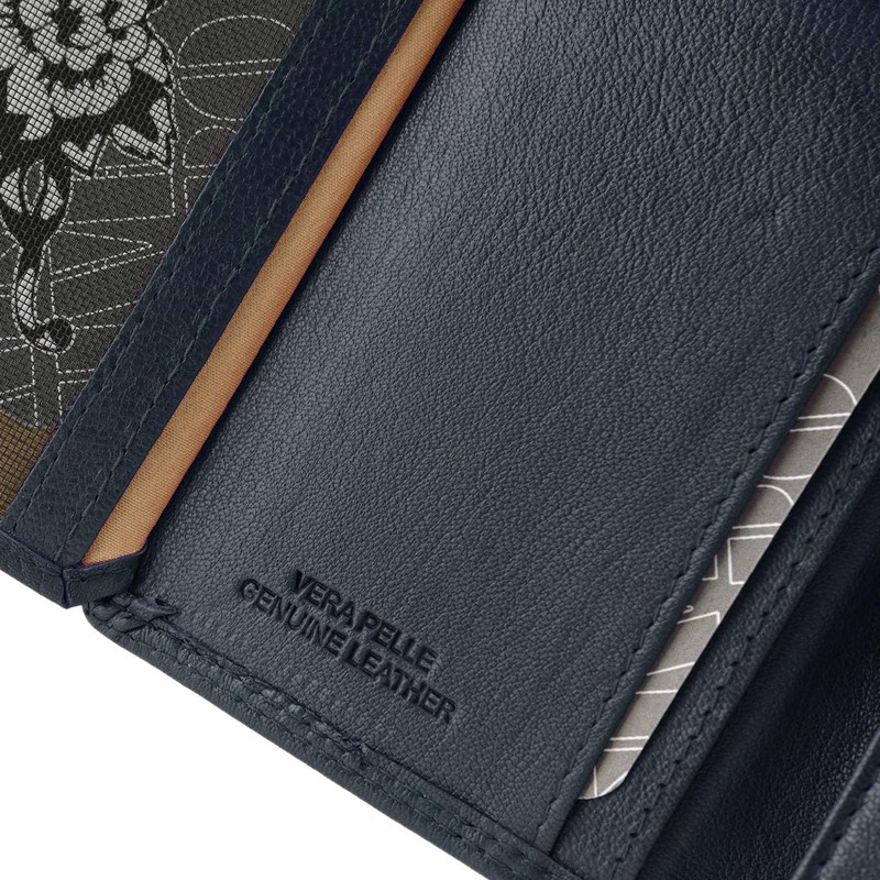CHARRO Vertical Genuine Leather Wallet for Men Women Slim No