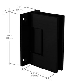 C.R. LAURENCE GEN0370RB CRL Oil Rubbed Bronze Geneva 037 Series Wall Mount Full Back Plate Standard Hinge