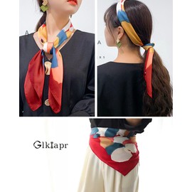 Satin Bandana Headscarf for Women Silky Hair Scarves for Fashion Lightweight-33