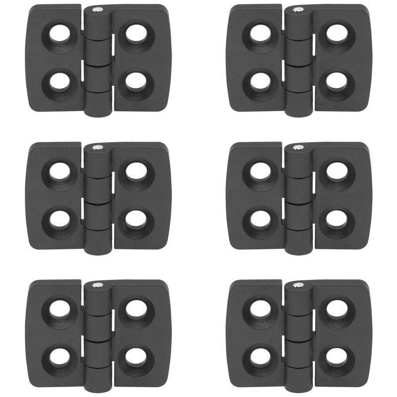 6 PCS Nylon Hinges – Cabinet Door Bearing Hinges, Black