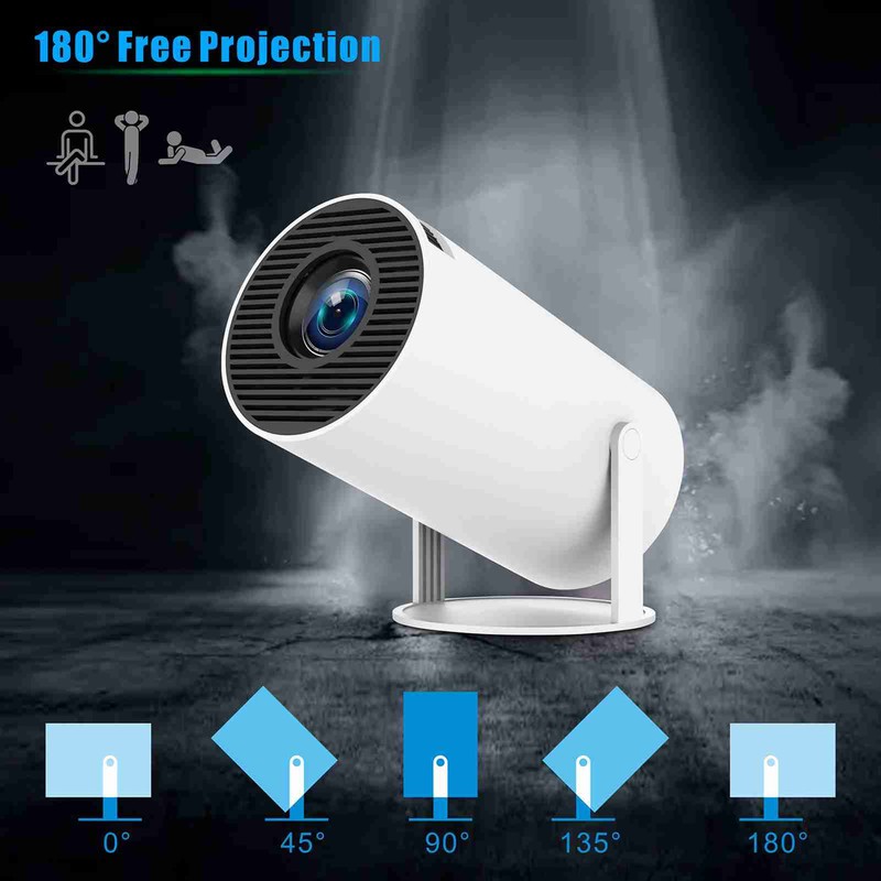 Projector 720P High Definition 180 Degree Rotation 4K Hard Decoding