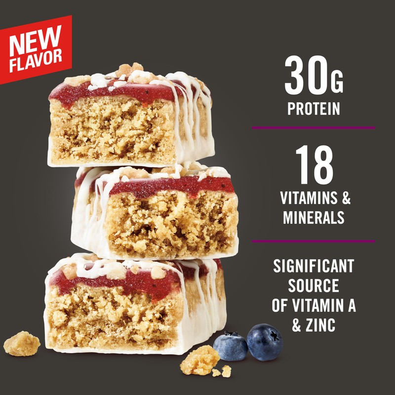 MET-Rx Big 100 Colossal Protein Bars, Blueberry Cobbler, Meal Replacement