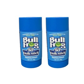 Bullfrog Quik Stick Sunscreen SPF 50  Oxybenzone  Octinoxate Free  Broad Spectrum Moisturizing UVAUVB, 2 pack                                         