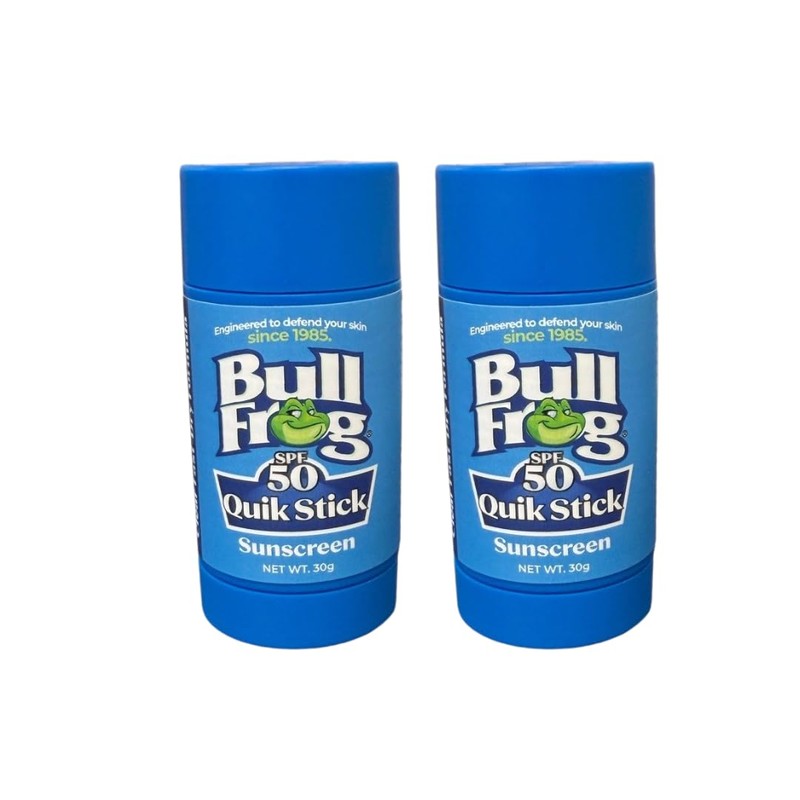 Bullfrog Quik Stick Sunscreen SPF 50 Oxybenzone Octinoxate Free Broad