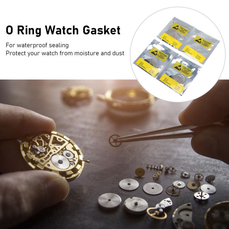1900PCS O Ring Watch Back Gasket Rubber Washers Set 0.5mm