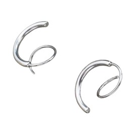 Spiral Double Hoop Earrings for Women Stainless Steel Spiral Earrings Double Piercing 18k Gold Plated Twist Wrapped Earrings Tiny Ear Jewelry, Stainless Steel, No Gemstone