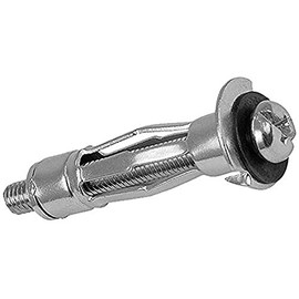 Merriway BH02859 Molly Bolt Plasterboard Hollow Wall Door Anchor, M6 x 74 mm (1/4 Inch x 2.7/8 Inch), Bright Zinc Plated , Pack of 10 Piece