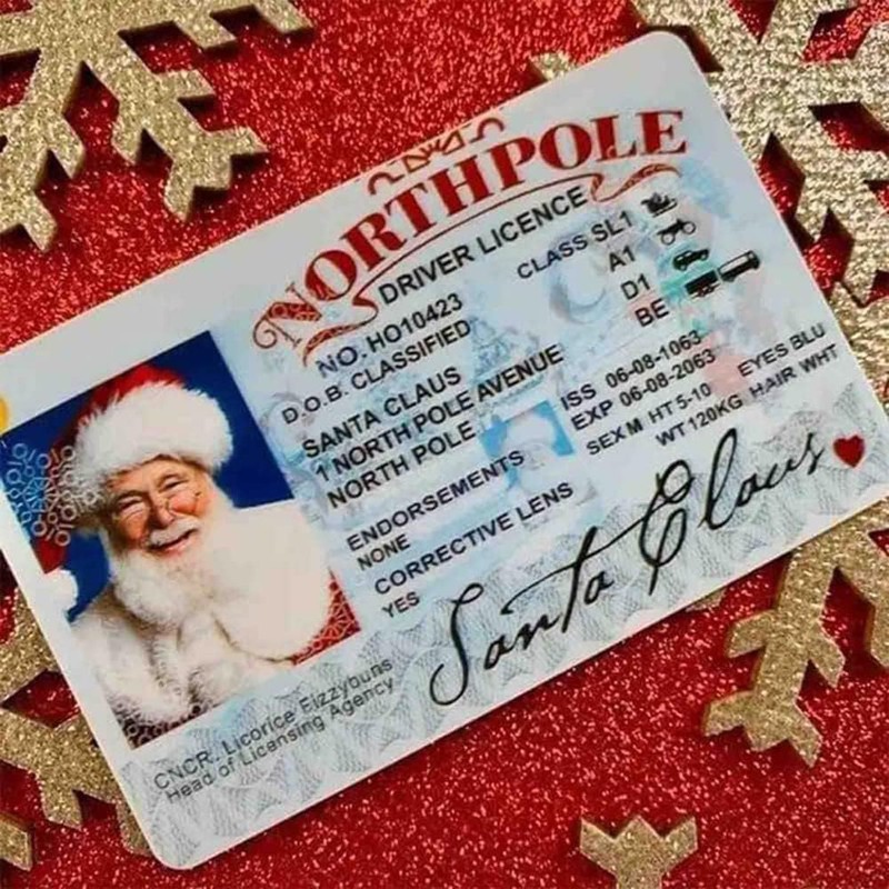 Santa's Lost Driving Licences,Christmas Eve Key Box Gift Xmas Tree
