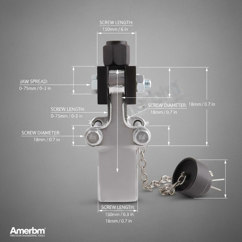 Amerbm Heavy Duty Pitman Arm Puller Adjustable Jaws Bearing Puller