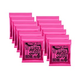 Ernie Ball Super Slinky Electric Guitar Strings, Nickel Wound, Lot/12, P02223